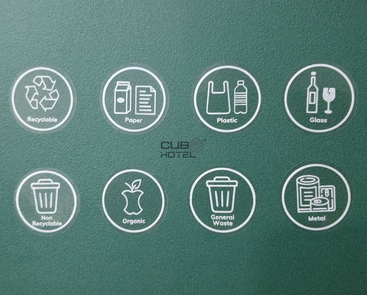 Separador de Reciclagem para Papeleira Hotel